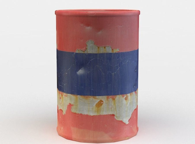 Barrel vase Low-poly 3D model