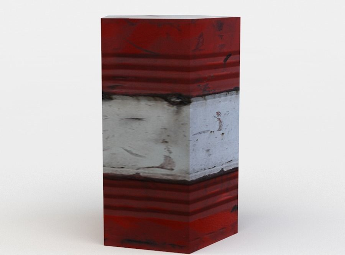 Barrel cube Low-poly 3D model