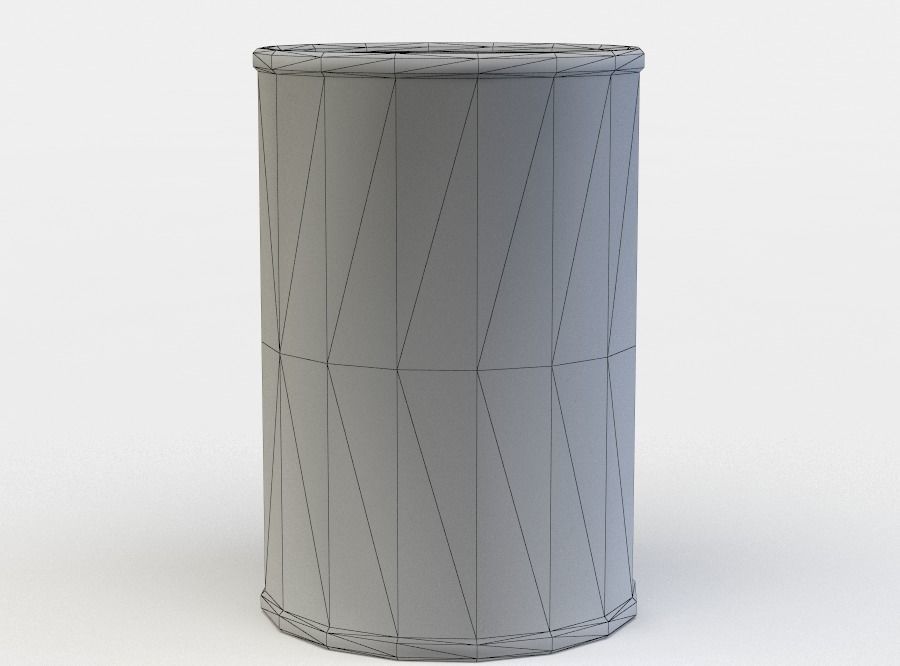 Barrel can Low-poly 3D model_5