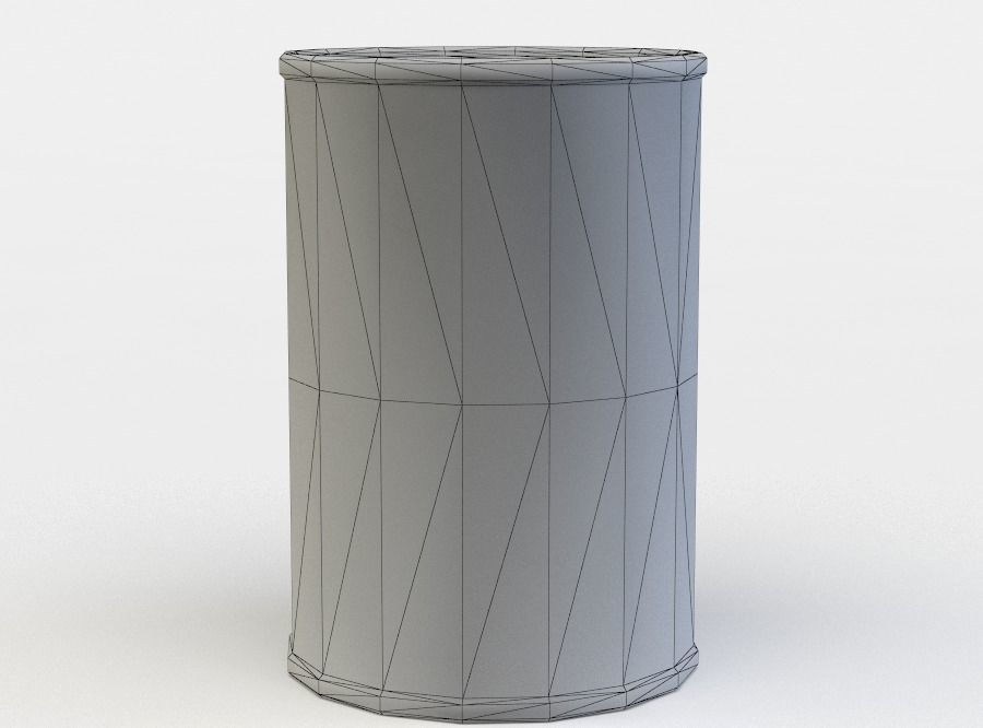 Barrel can Low-poly 3D model_4
