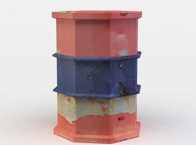 Barrel cylindrical container