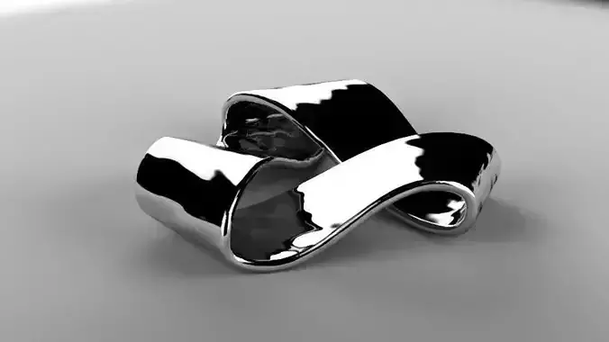 TriMobius silver ring in shape of octopus