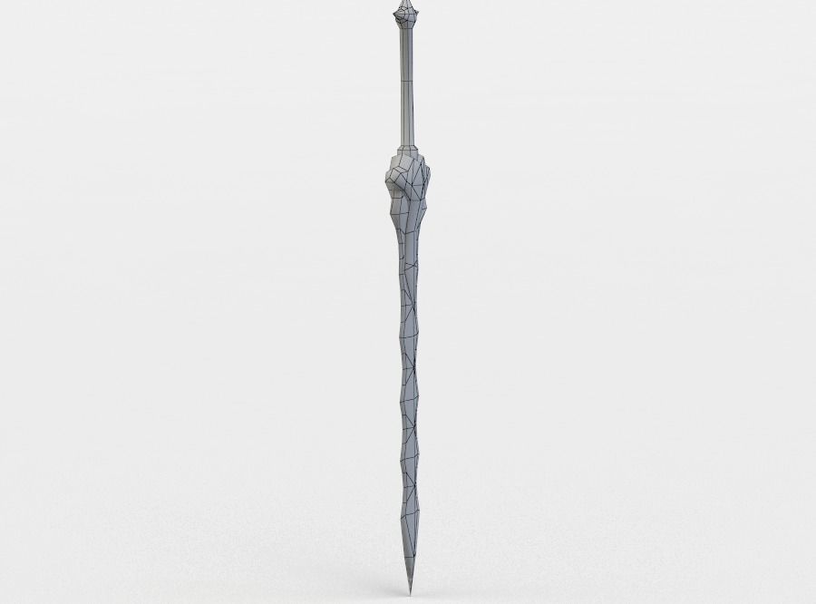 Sword Low-poly 3D model_4
