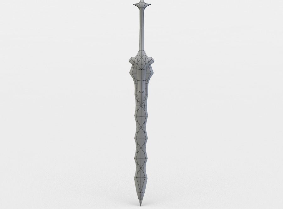 Sword Low-poly 3D model_3