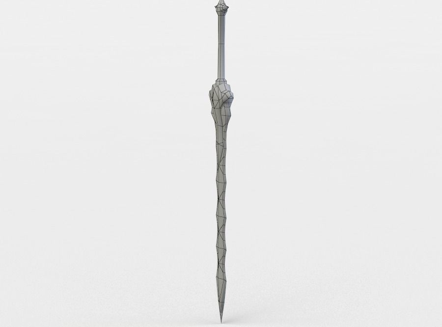 Sword Low-poly 3D model_5