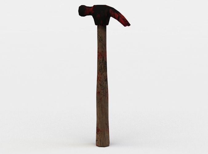 Hammer wooden bat with blood