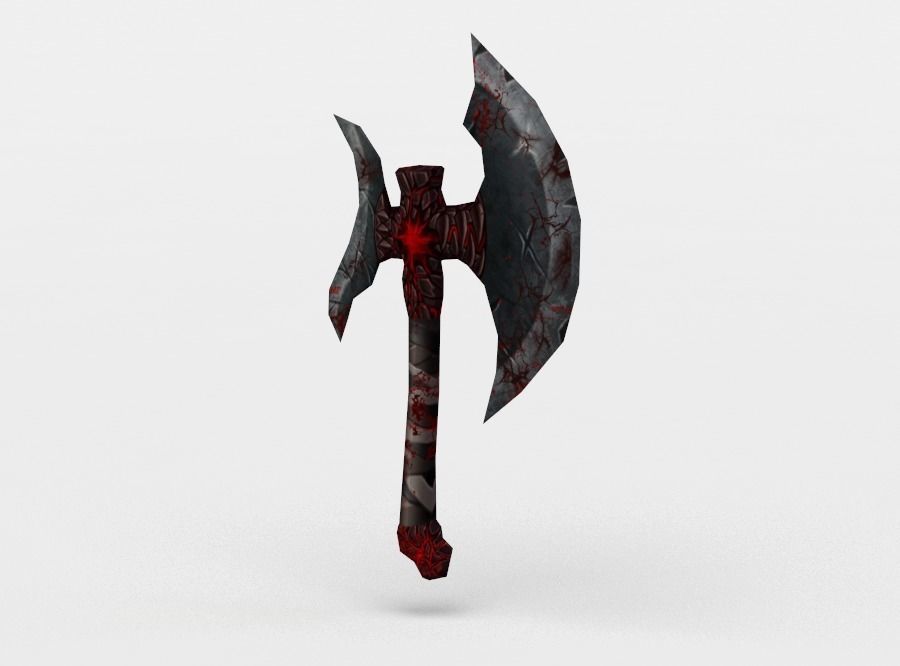 Axe Low-poly 3D model_1
