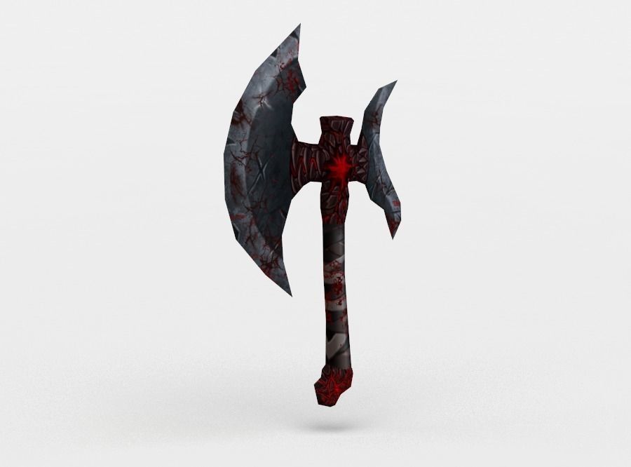 Axe Low-poly 3D model_2