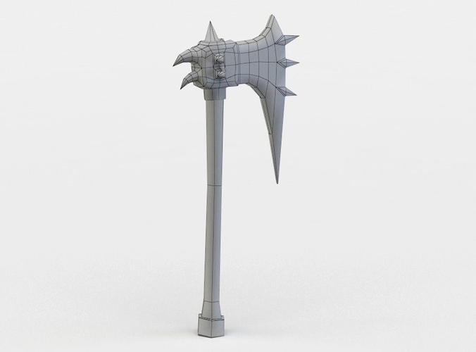 Axe with spikes