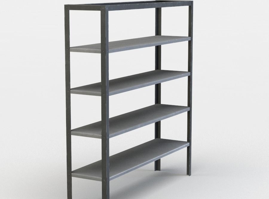 Metal storage Low-poly 3D model_1