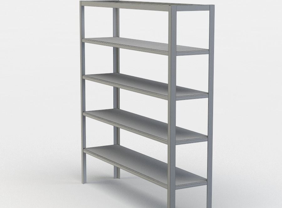 Metal storage Low-poly 3D model_5