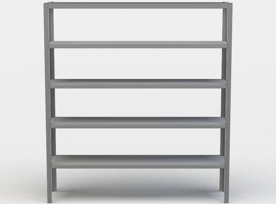 Metal storage Low-poly 3D model_3