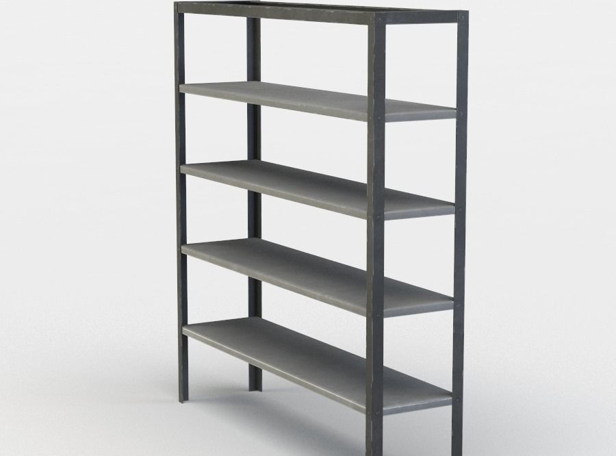 Metal storage Low-poly 3D model_2