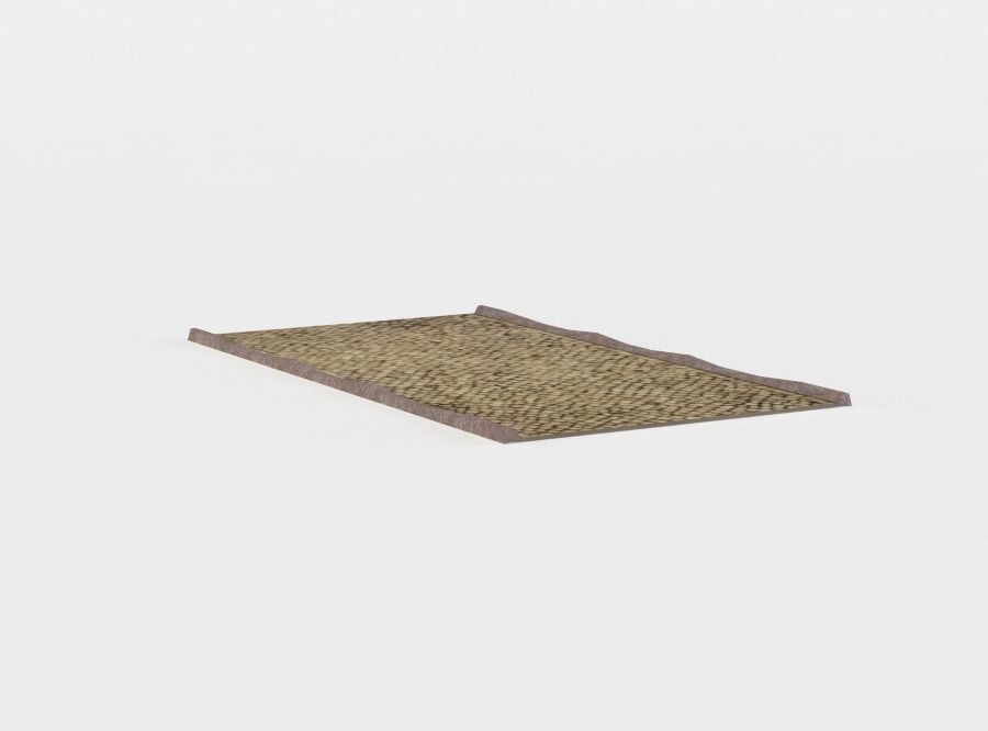 Road styrofoam tray Low-poly 3D model_2