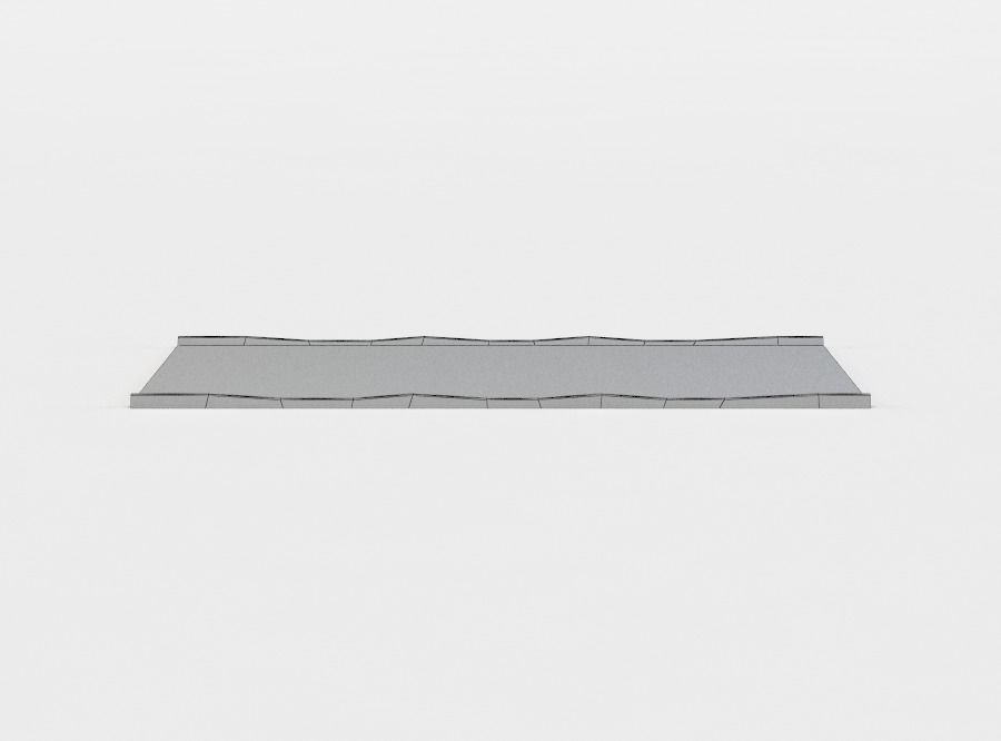 Road styrofoam tray Low-poly 3D model_3