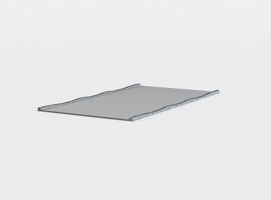Road styrofoam tray Low-poly 3D model_4