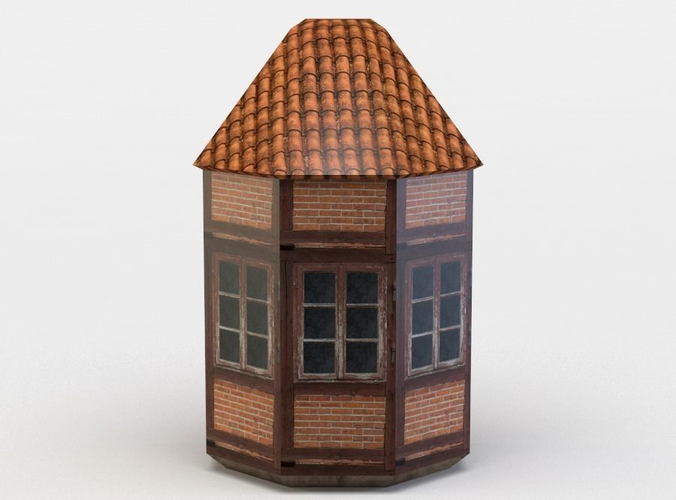 House oriel Low-poly 3D model