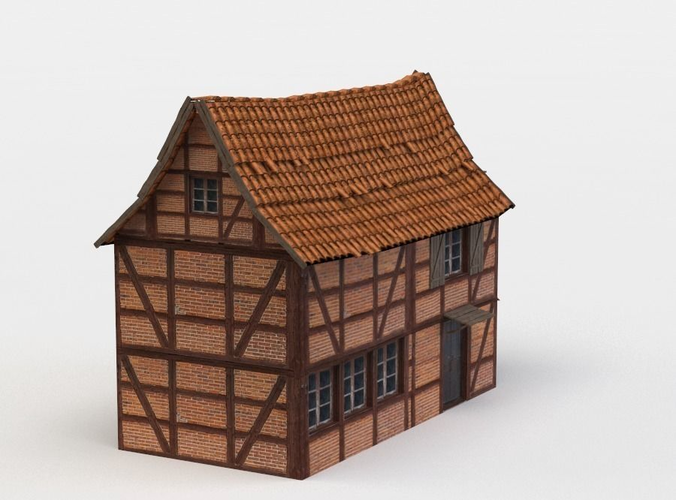 House old with tile roof