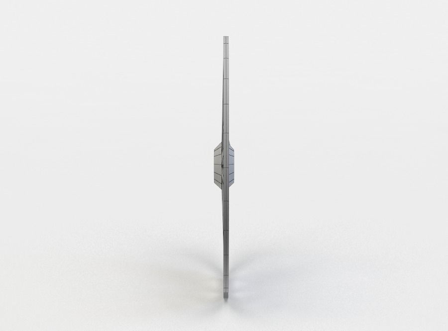 Wheel clock Low-poly 3D model_3