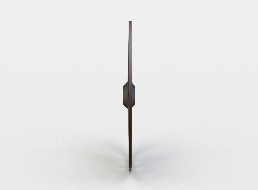 Wheel clock Low-poly 3D model_0