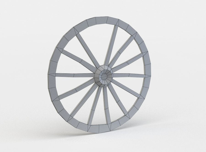 Wheel wooden clock