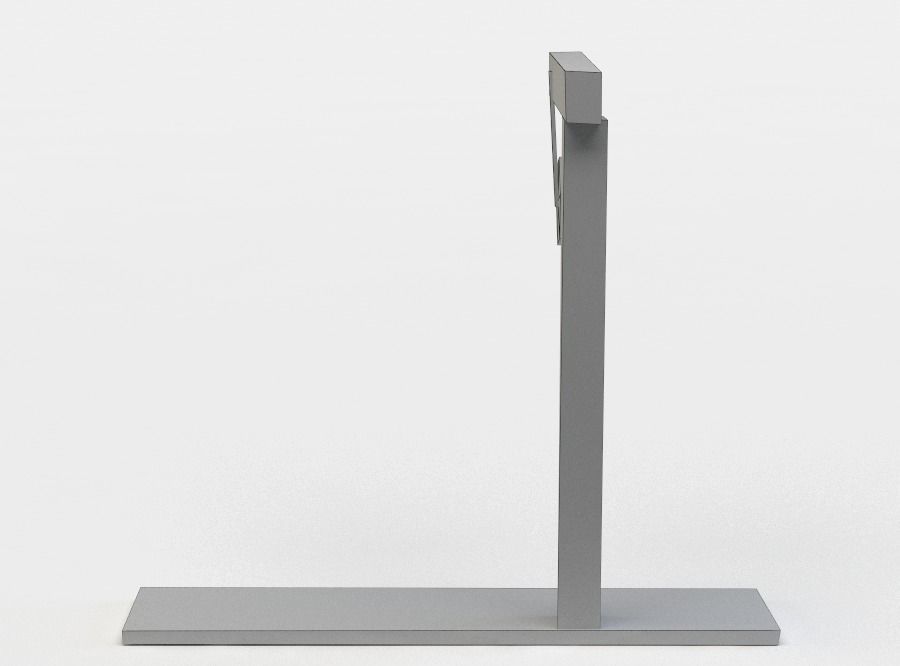 Wooden crane Low-poly 3D model_3