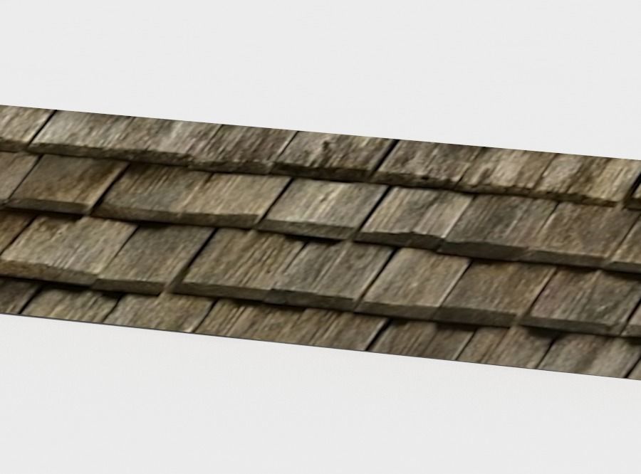 Canopy wooden roof Low-poly 3D model_1