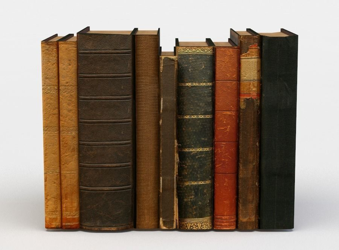 Books old Low-poly 3D model