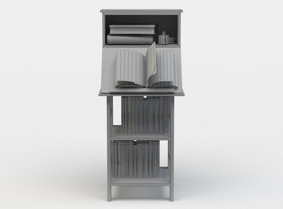 Book stand Low-poly 3D model_3