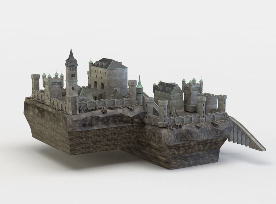 Castle Low-poly 3D model_2