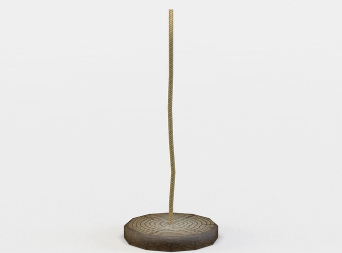 Wood platform Low-poly 3D model