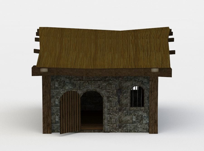House wooden with roof