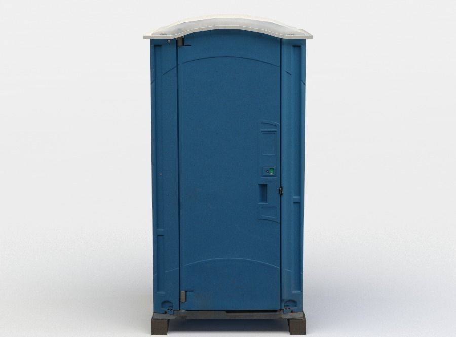 Portable toilet Low-poly 3D model