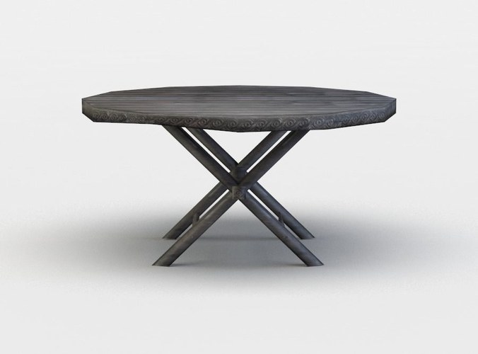 Tavern table Low-poly 3D model