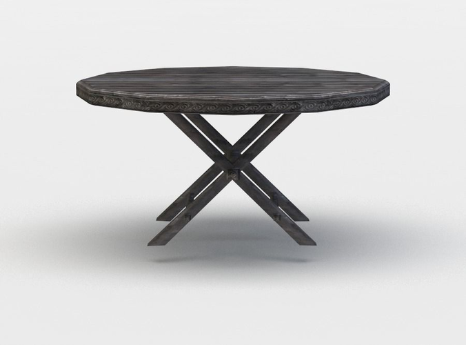 Tavern table Low-poly 3D model