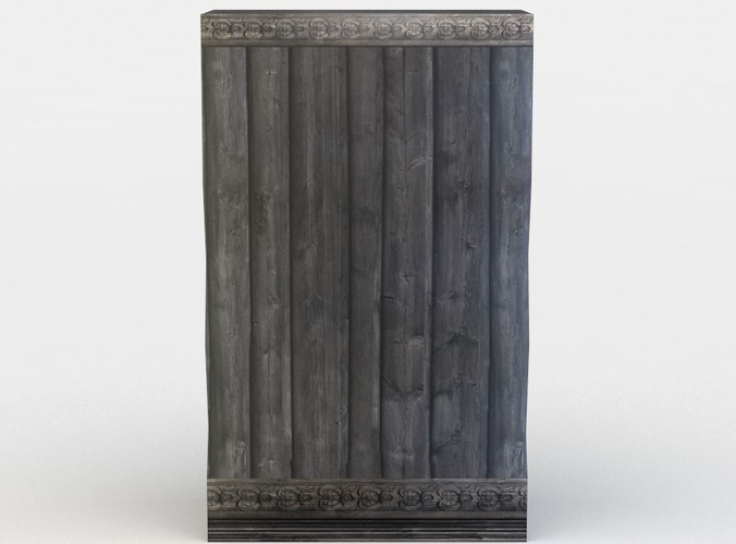 Shelf bookcase Low-poly 3D model