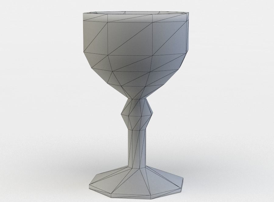 Tavern cup Low-poly 3D model_4