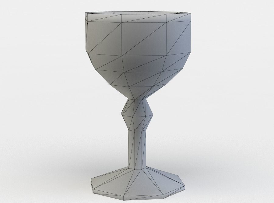 Tavern cup Low-poly 3D model_5