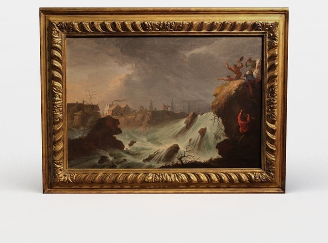 Painting of stormy sea