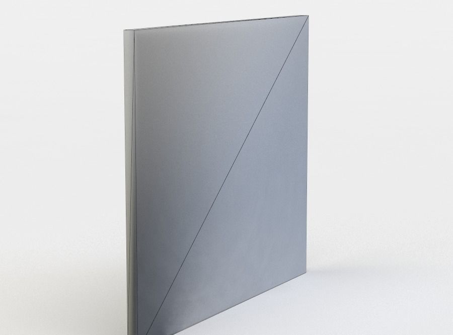 Painting of city with boats on water Low-poly 3D model_4