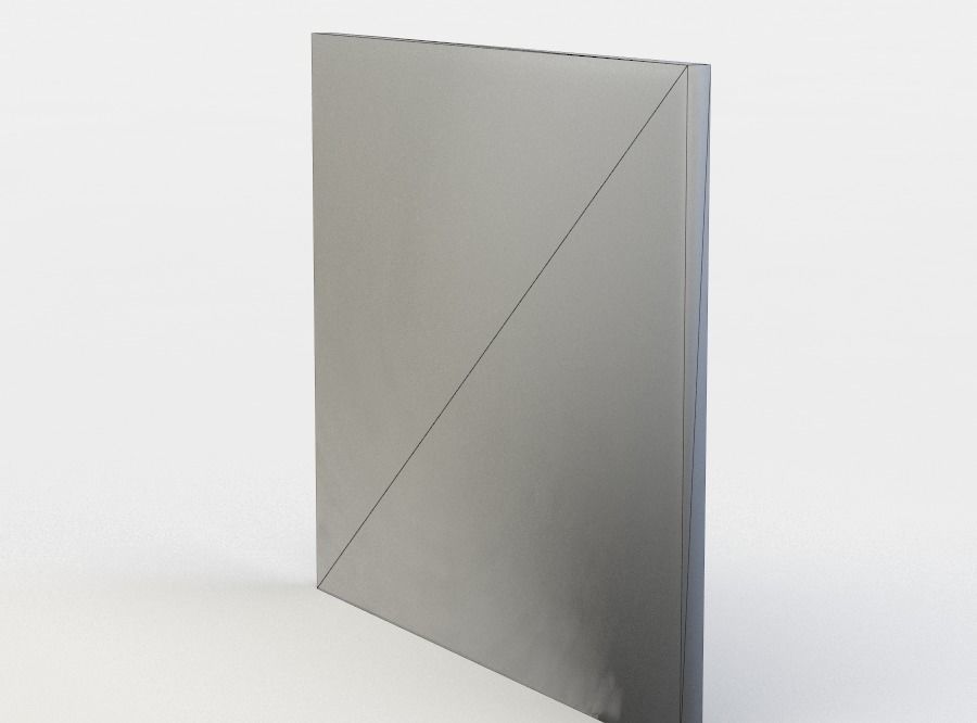 Painting of city with boats on water Low-poly 3D model_5