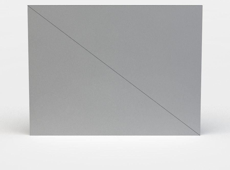 Painting of river in gold frame Low-poly 3D model_3