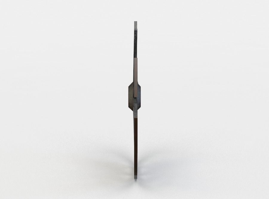 Damaged wheel Low-poly 3D model_0