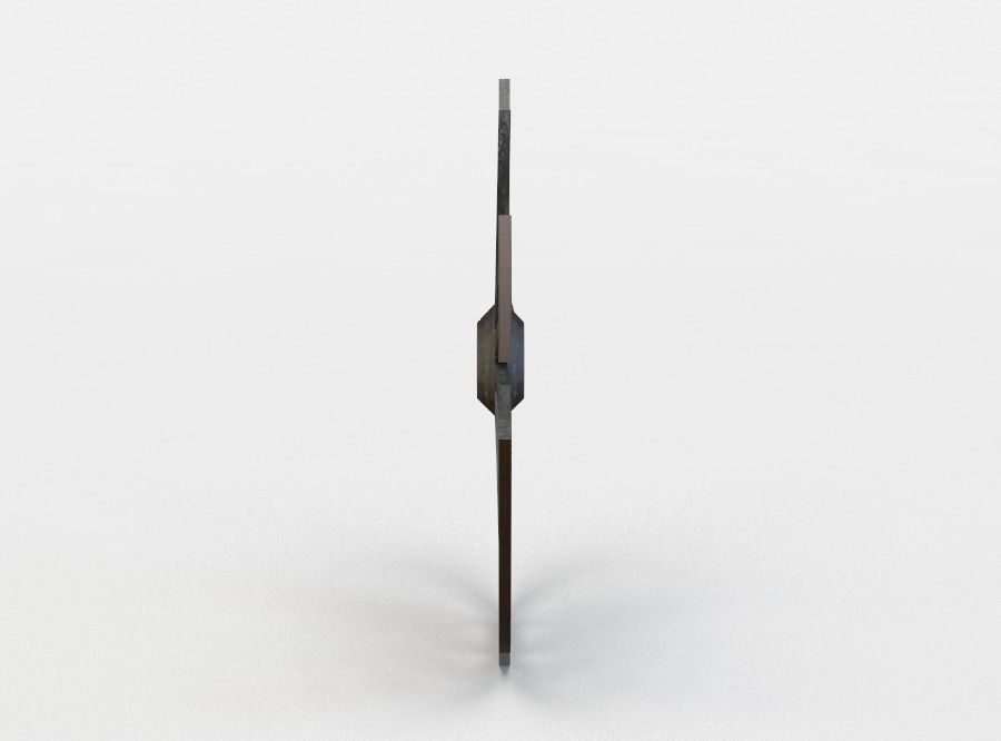 Damaged wheel Low-poly 3D model_0