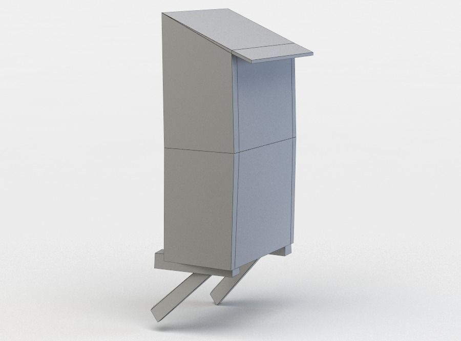 House oriel Low-poly 3D model_4