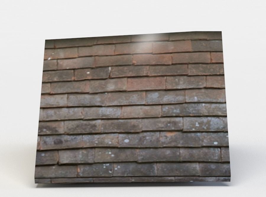 Dormer cottage with roof Low-poly 3D model_0