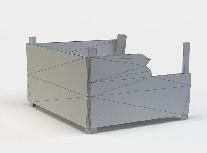 Damaged wooden storage