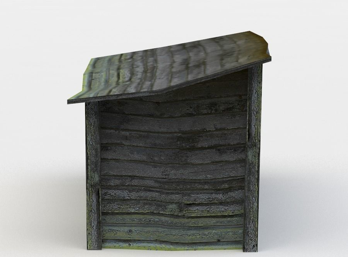 Barn outhouse Low-poly 3D model