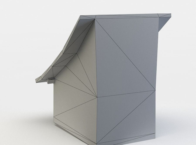 Dormer wooden house with roof