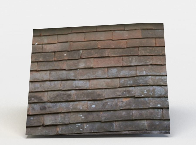 Dormer cottage with wooden roof Low-poly 3D model